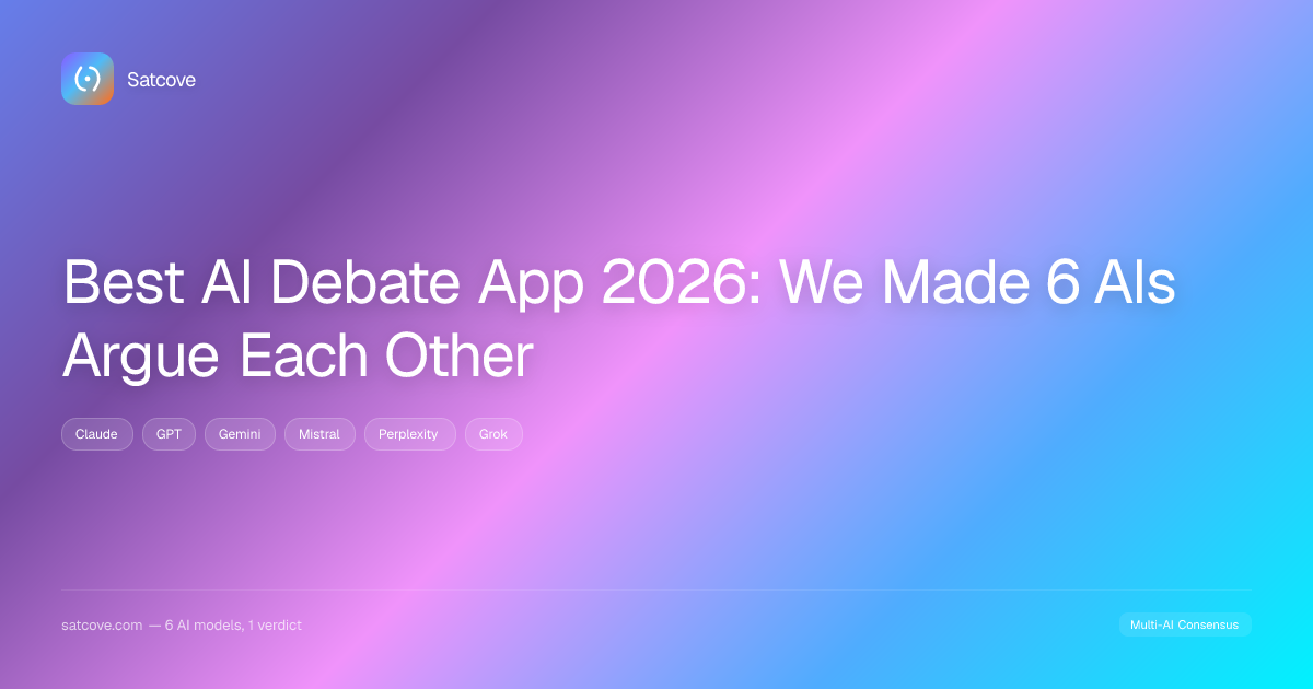 Best AI Debate App 2026: We Made 6 AIs Argue Each Other | Satcove